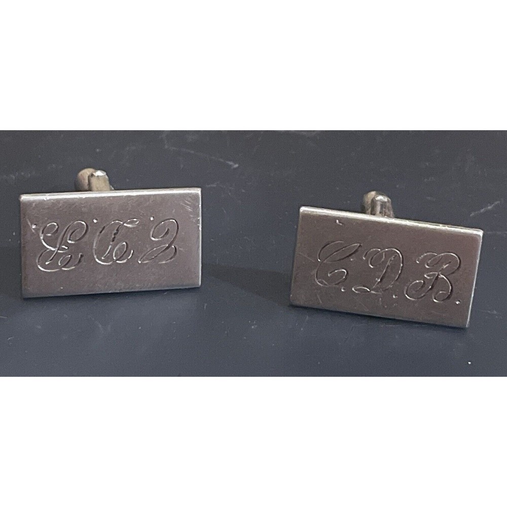 Anson Sterling Silver Cufflinks Vintage Men Formal Wear Monogrammed